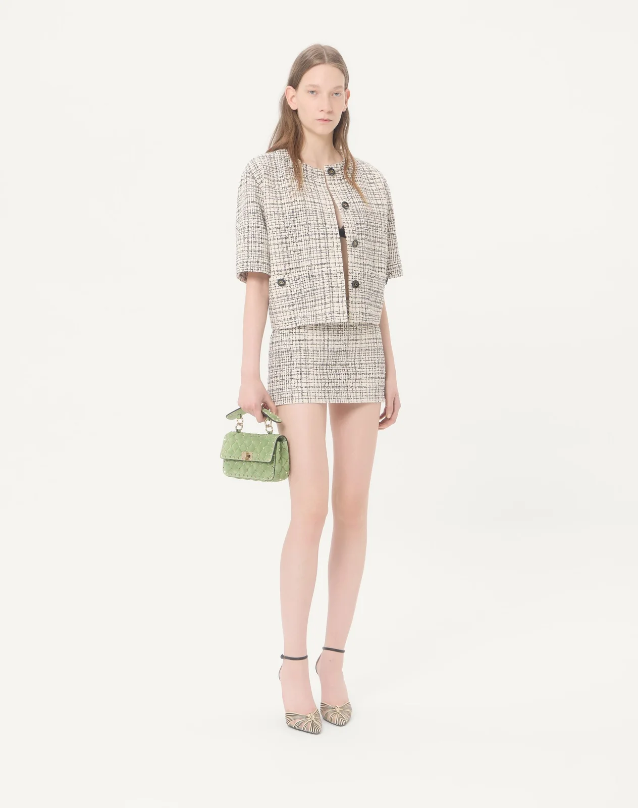 Маленькая сумка Valentino Garavani Rockstud Spike из замши — фото 2
