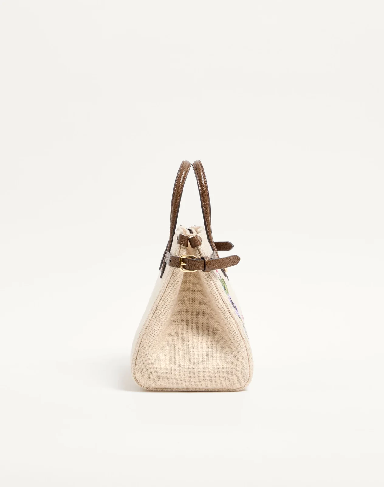 Маленькая сумка-тоут Valentino Garavani Antibes из льна с вышивкой — фото 4