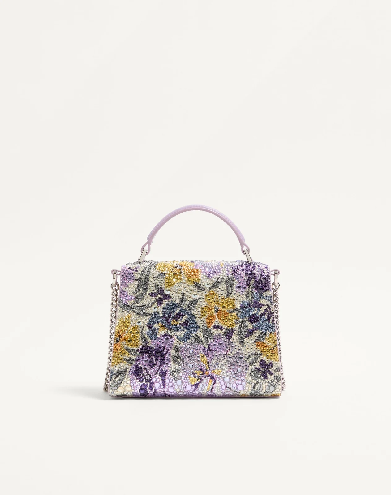 Мини-сумка с ручкой Valentino Garavani VSLING со стразами Flowerism и ювелирным логотипом — фото 5
