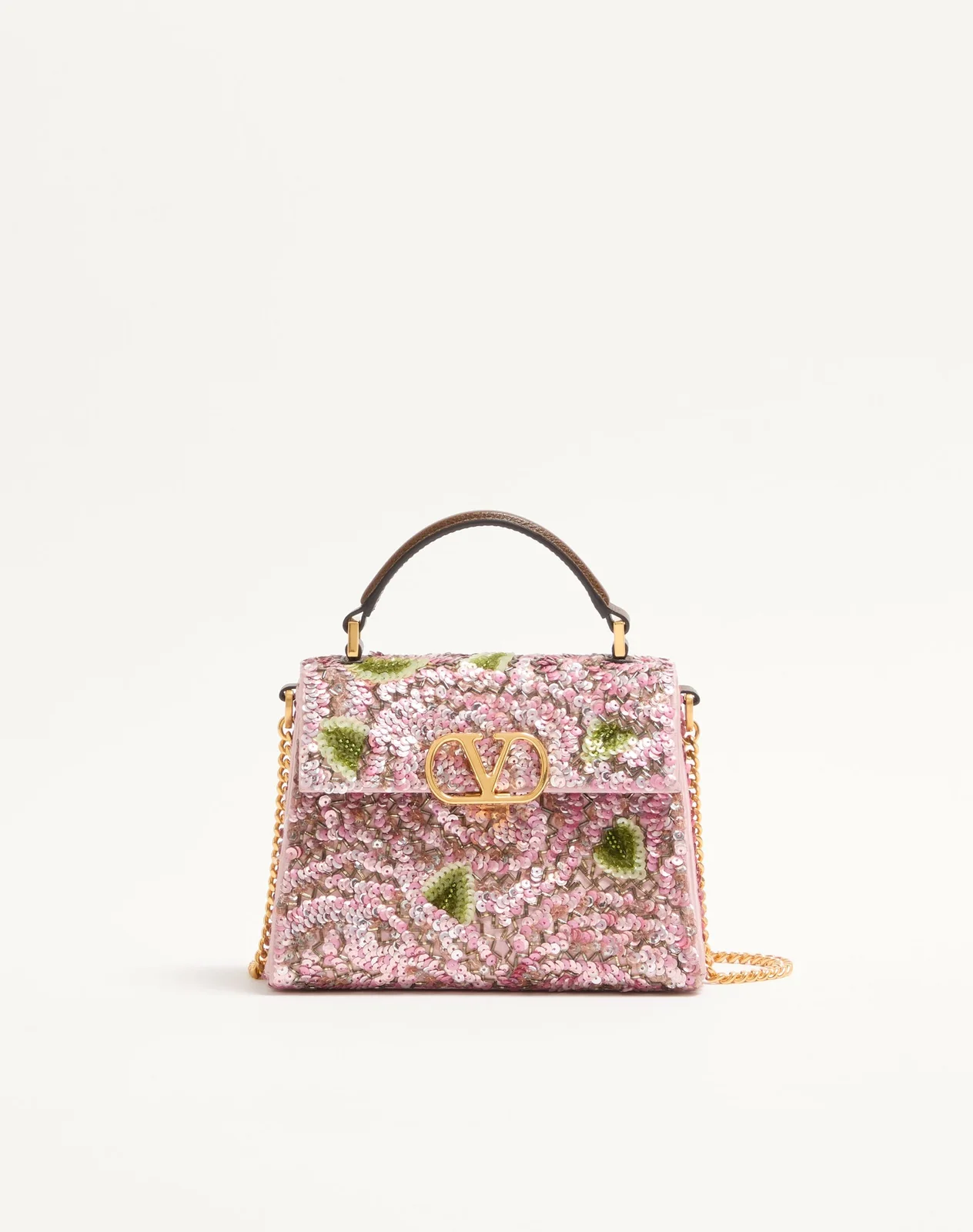 Мини-сумка с ручкой Valentino Garavani VSLING с вышивкой — фото 1
