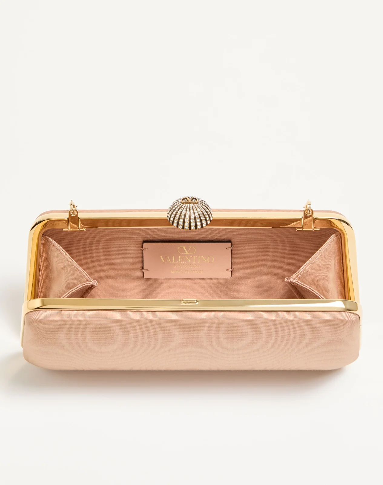 Клатч-минодьер Valentino Garavani Carry Secrets из ткани муар — фото 6