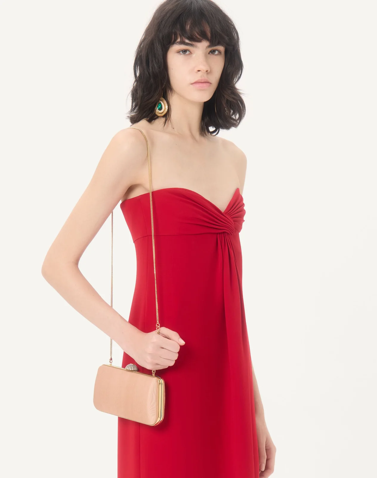 Клатч-минодьер Valentino Garavani Carry Secrets из ткани муар — фото 7