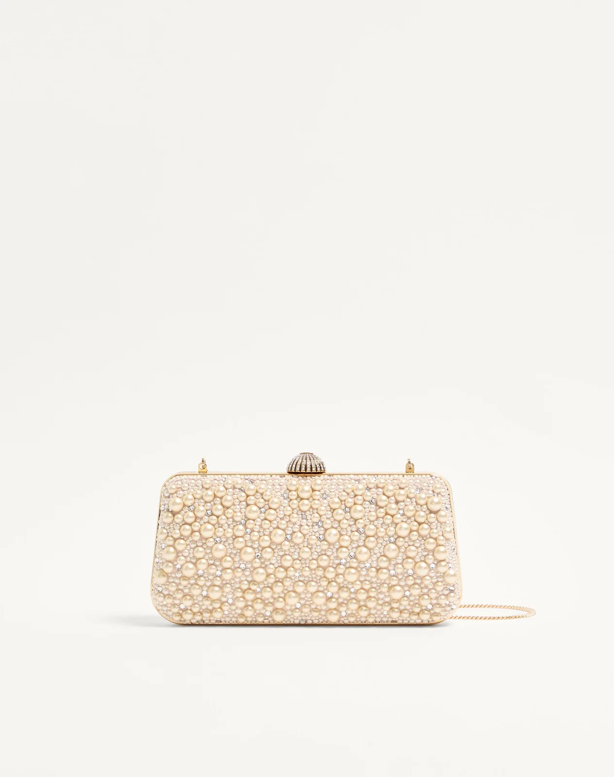 Клатч-минодьер Valentino Garavani Carry Secrets с жемчугом и стразами — фото 1