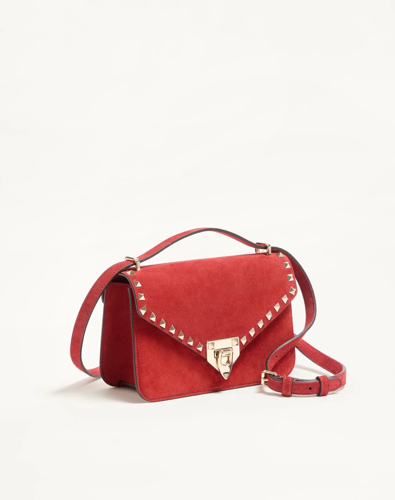 Маленькая сумка через плечо Valentino Garavani Rockstud из замши — фото 3