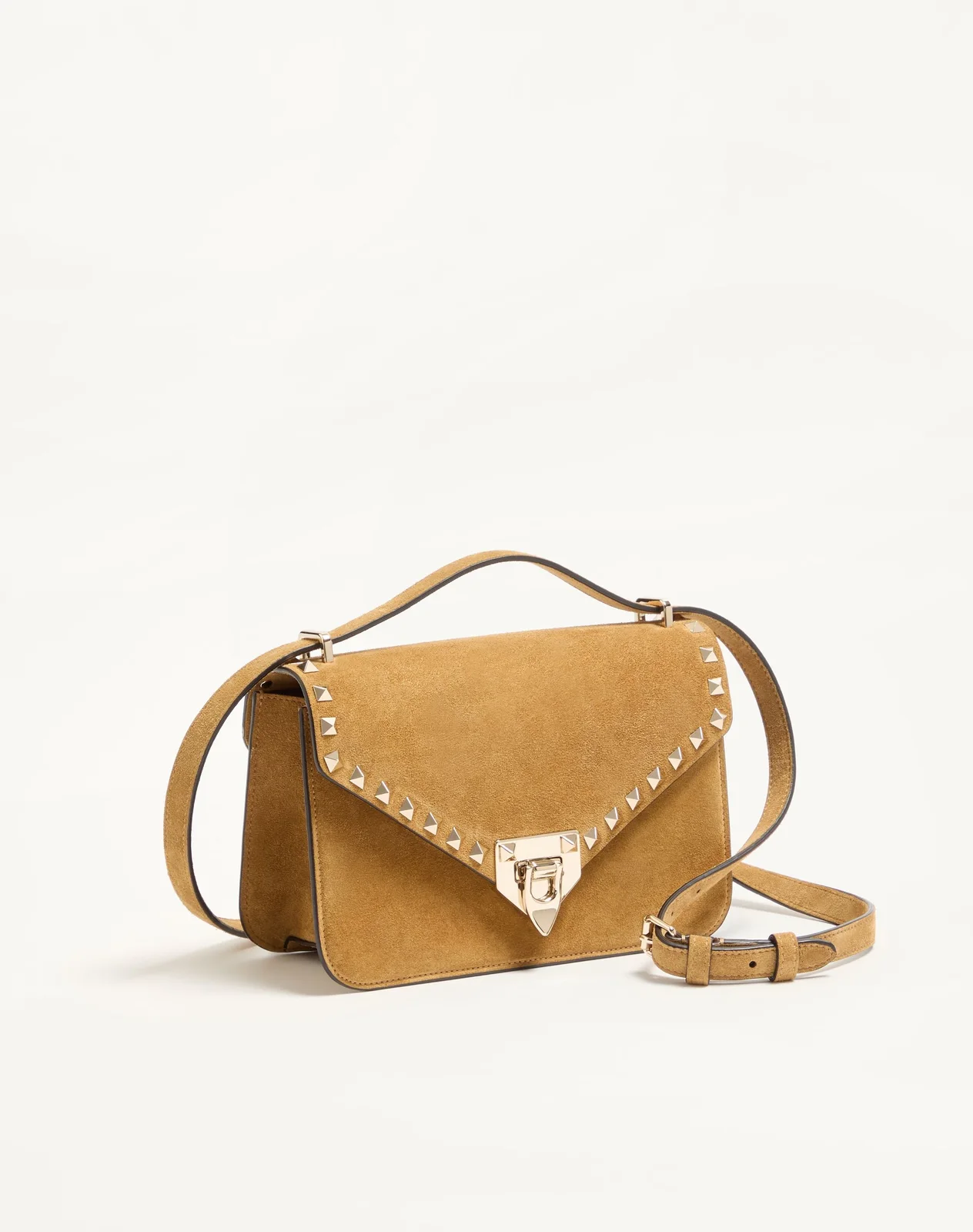 Маленькая сумка через плечо Valentino Garavani Rockstud из замши — фото 3