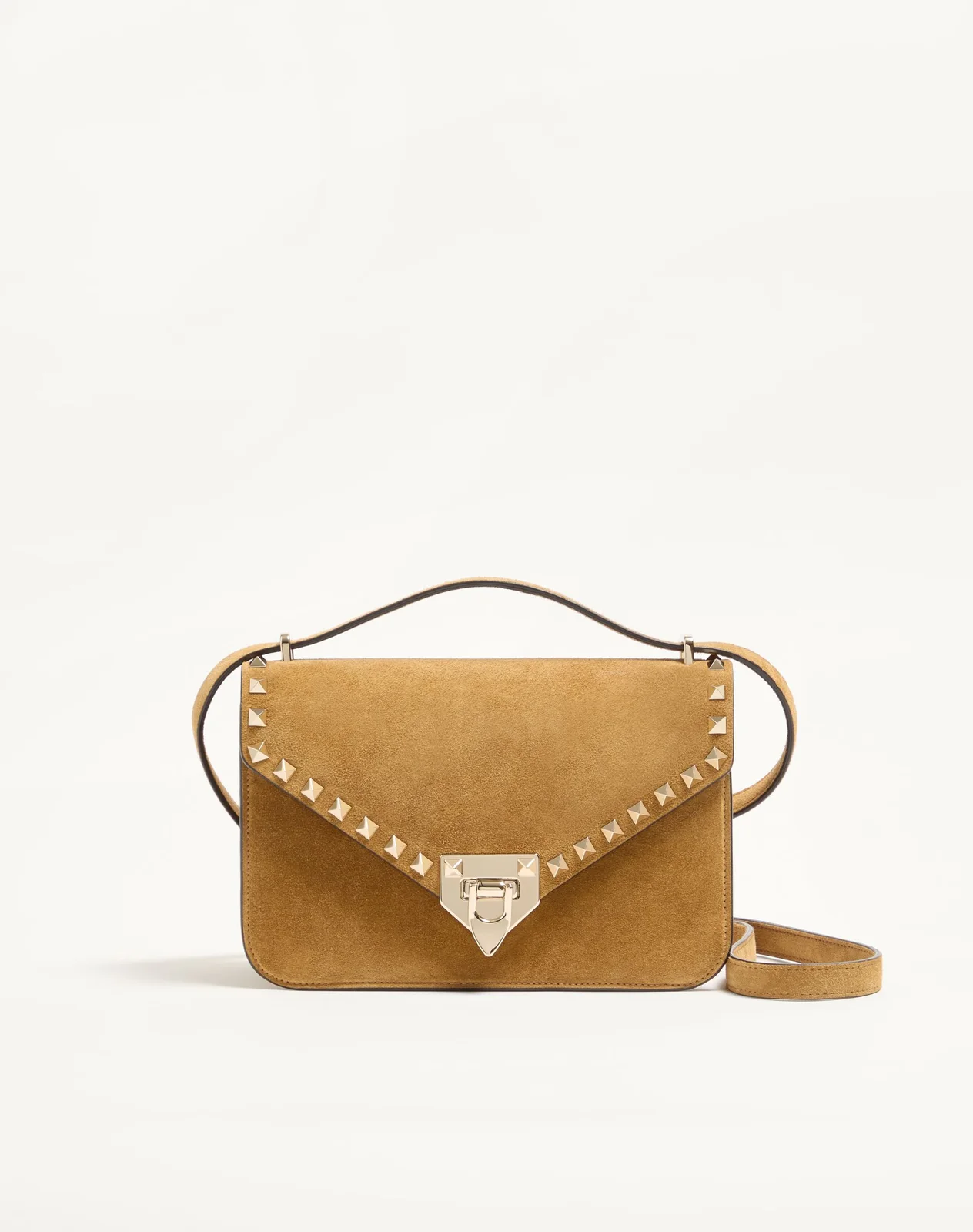 Маленькая сумка через плечо Valentino Garavani Rockstud из замши — фото 1