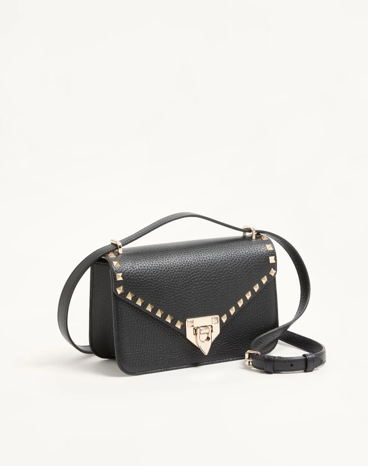 Маленькая сумка через плечо Valentino Garavani Rockstud из зернистой телячьей кожи — фото 3