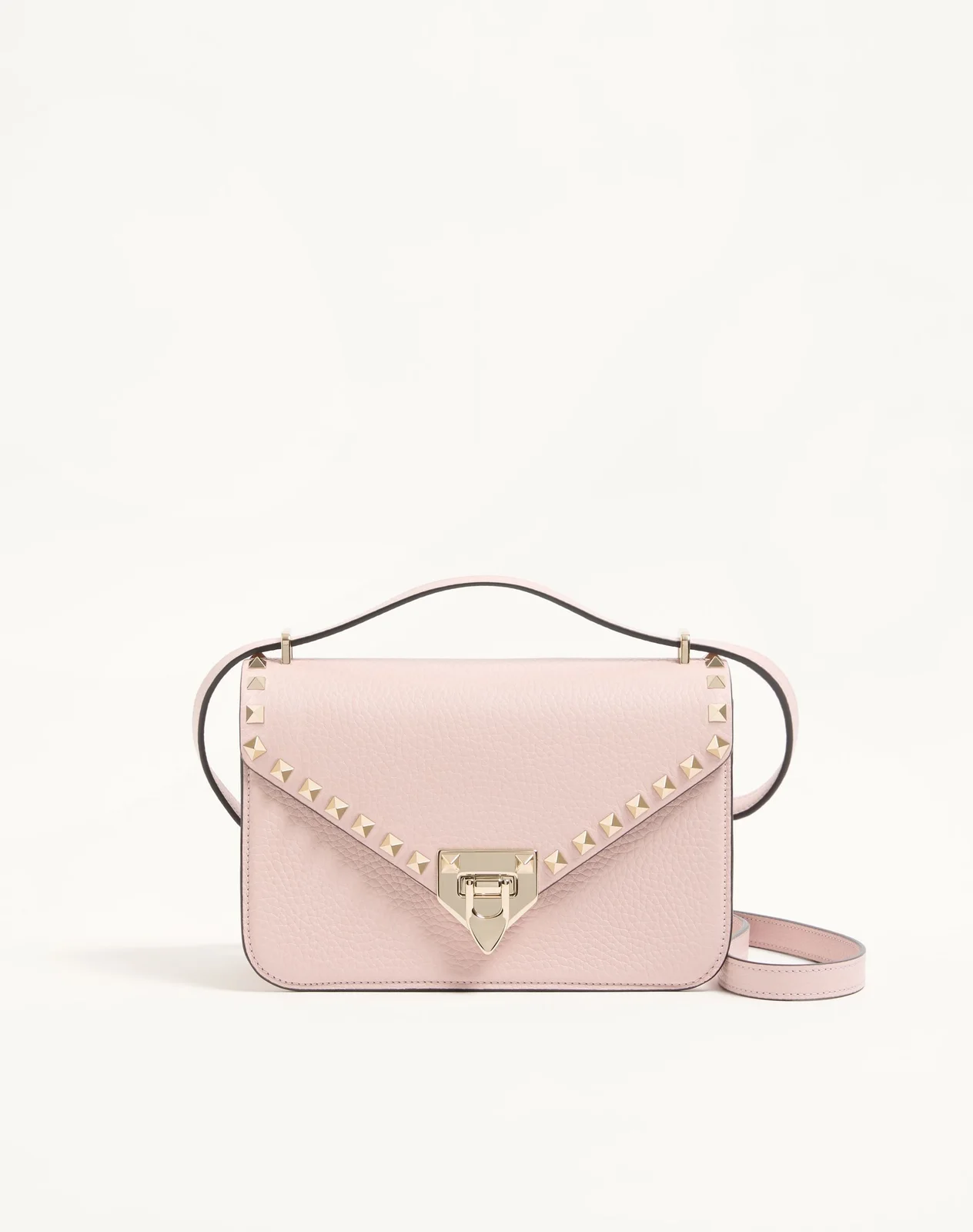 Маленькая сумка через плечо Valentino Garavani Rockstud из зернистой телячьей кожи — фото 1