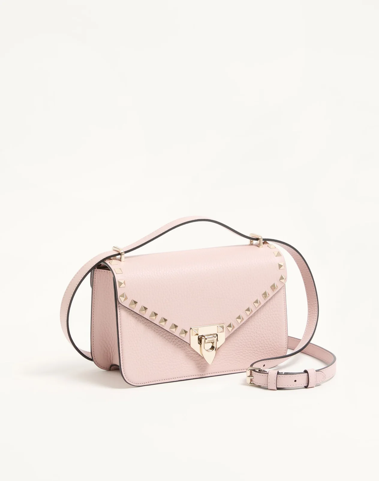 Маленькая сумка через плечо Valentino Garavani Rockstud из зернистой телячьей кожи — фото 2