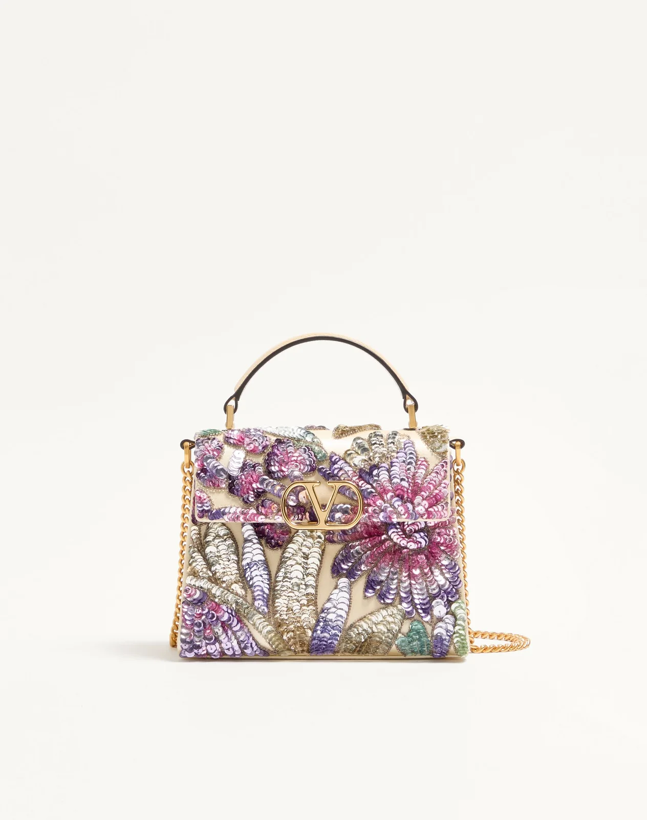 Мини-сумка с ручкой Valentino Garavani VSLING с вышивкой — фото 1