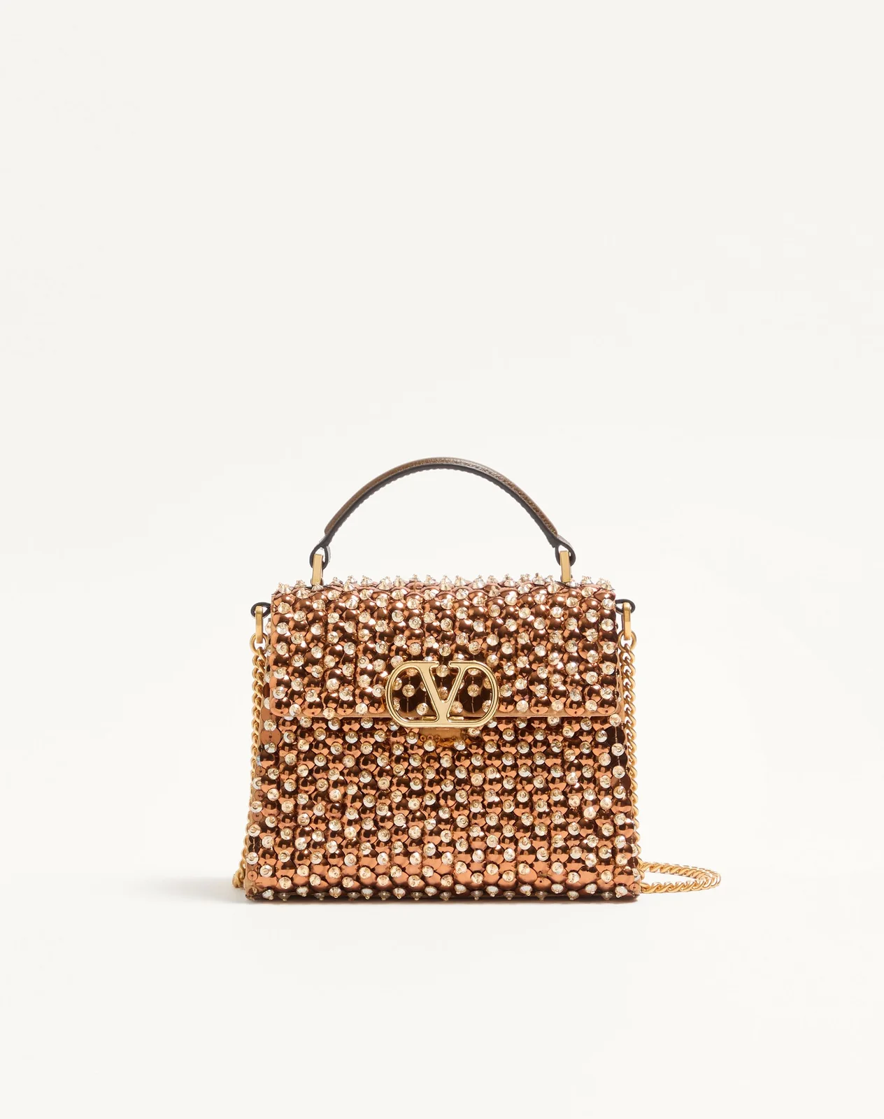 Мини-сумка с ручкой Valentino Garavani VSLING с вышивкой — фото 1