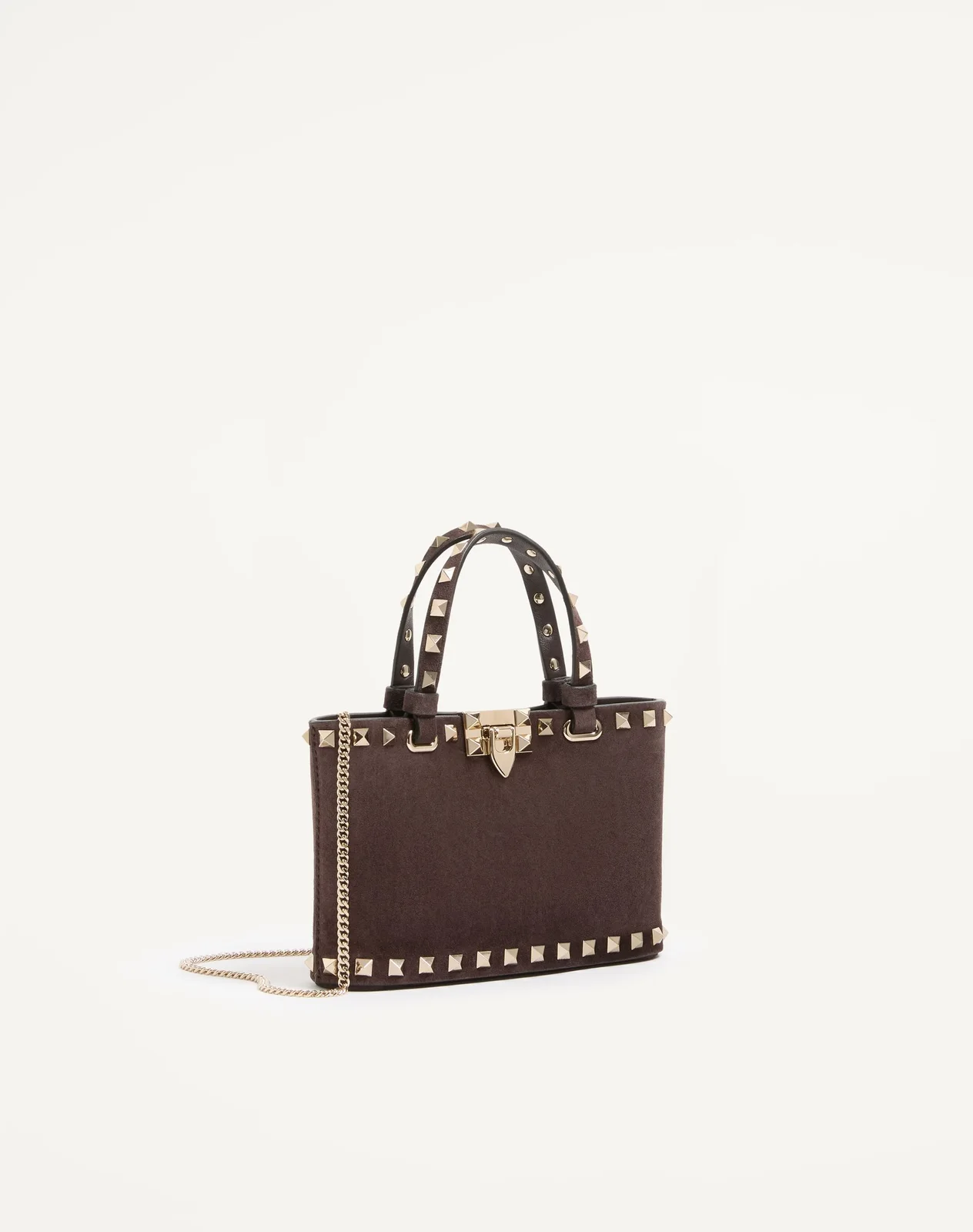 Мини-сумка-тоут Rockstud из замши — фото 3