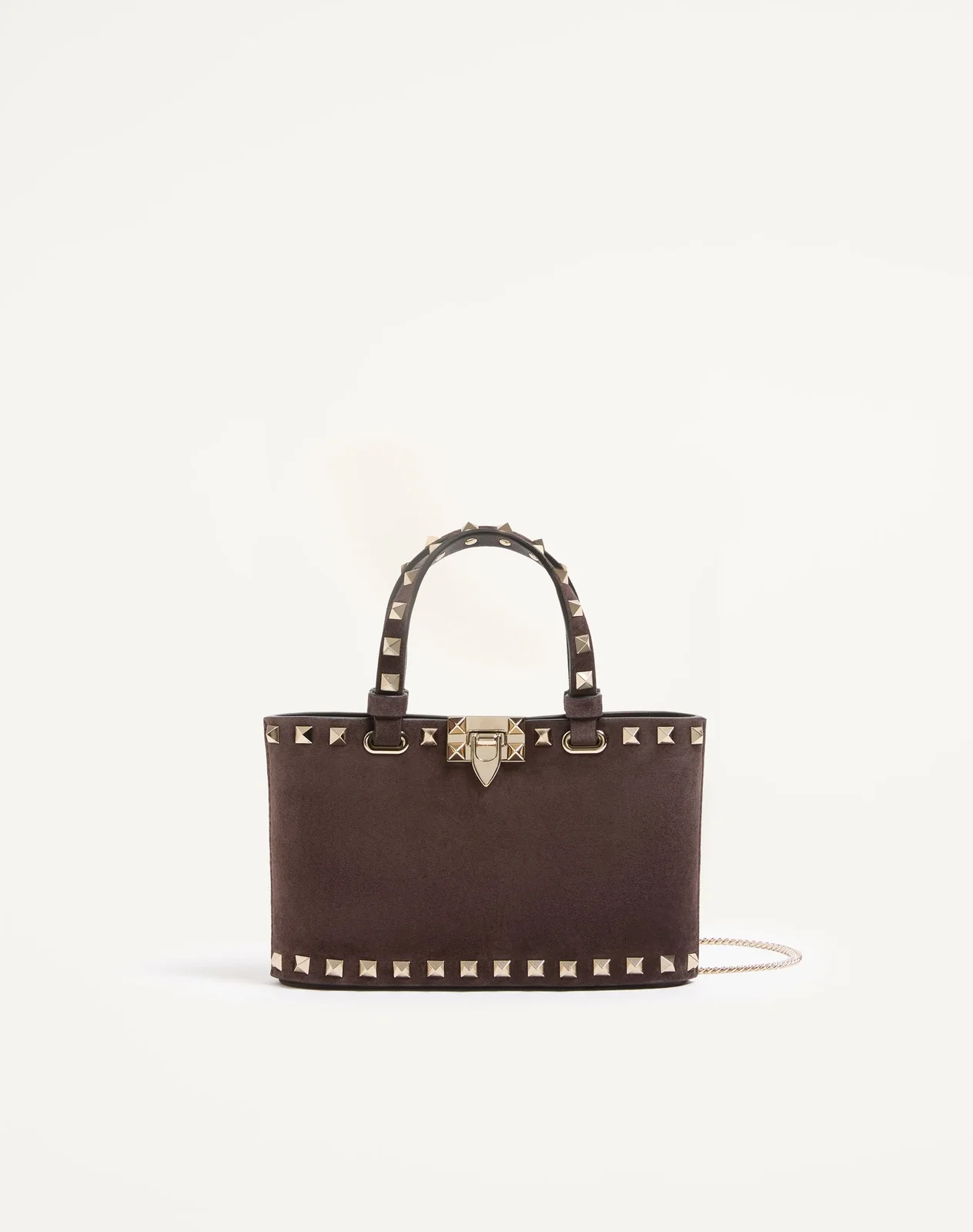 Мини-сумка-тоут Rockstud из замши — фото 1