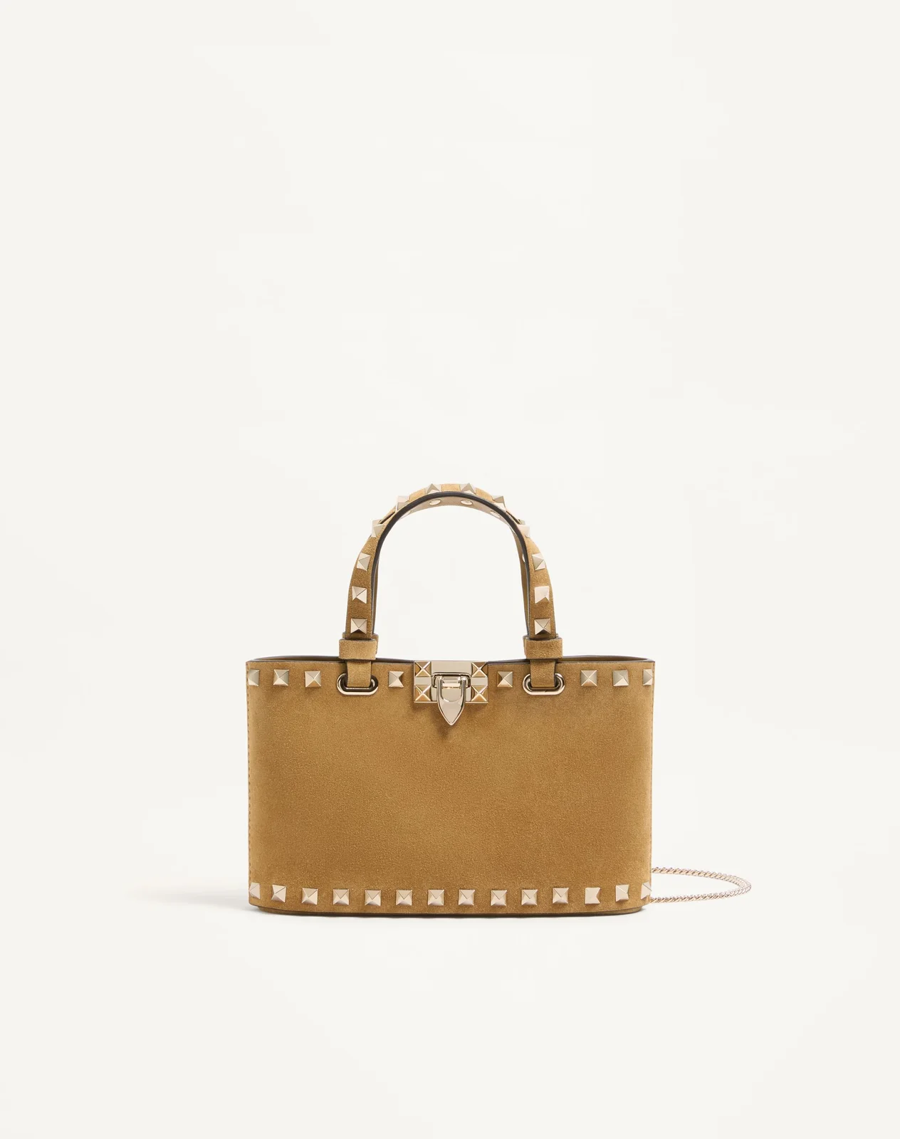 Мини-сумка-тоут Rockstud из замши — фото 1
