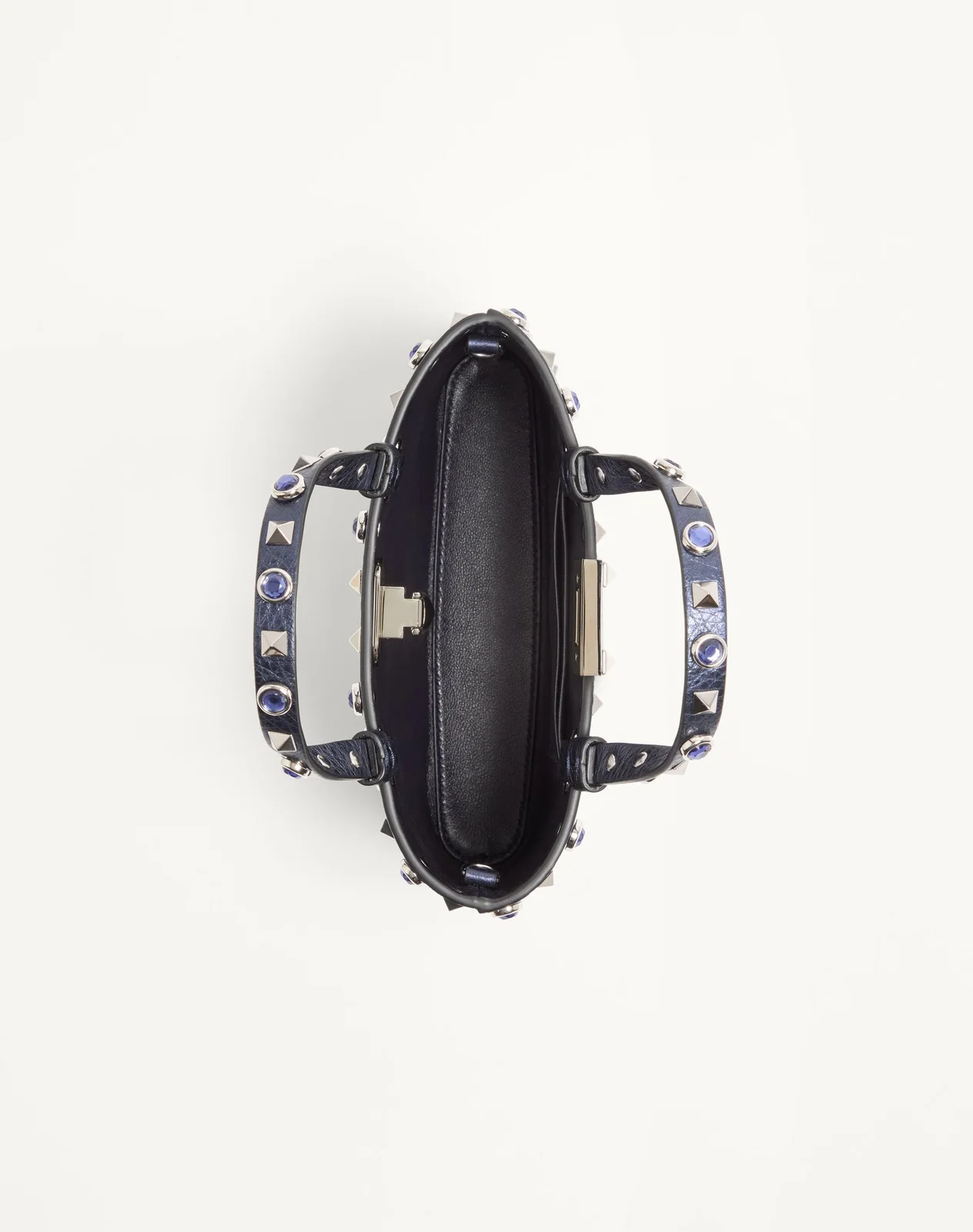 Мини-сумка-тоут Valentino Garavani Rockstud из ламинированной телячьей кожи — фото 6