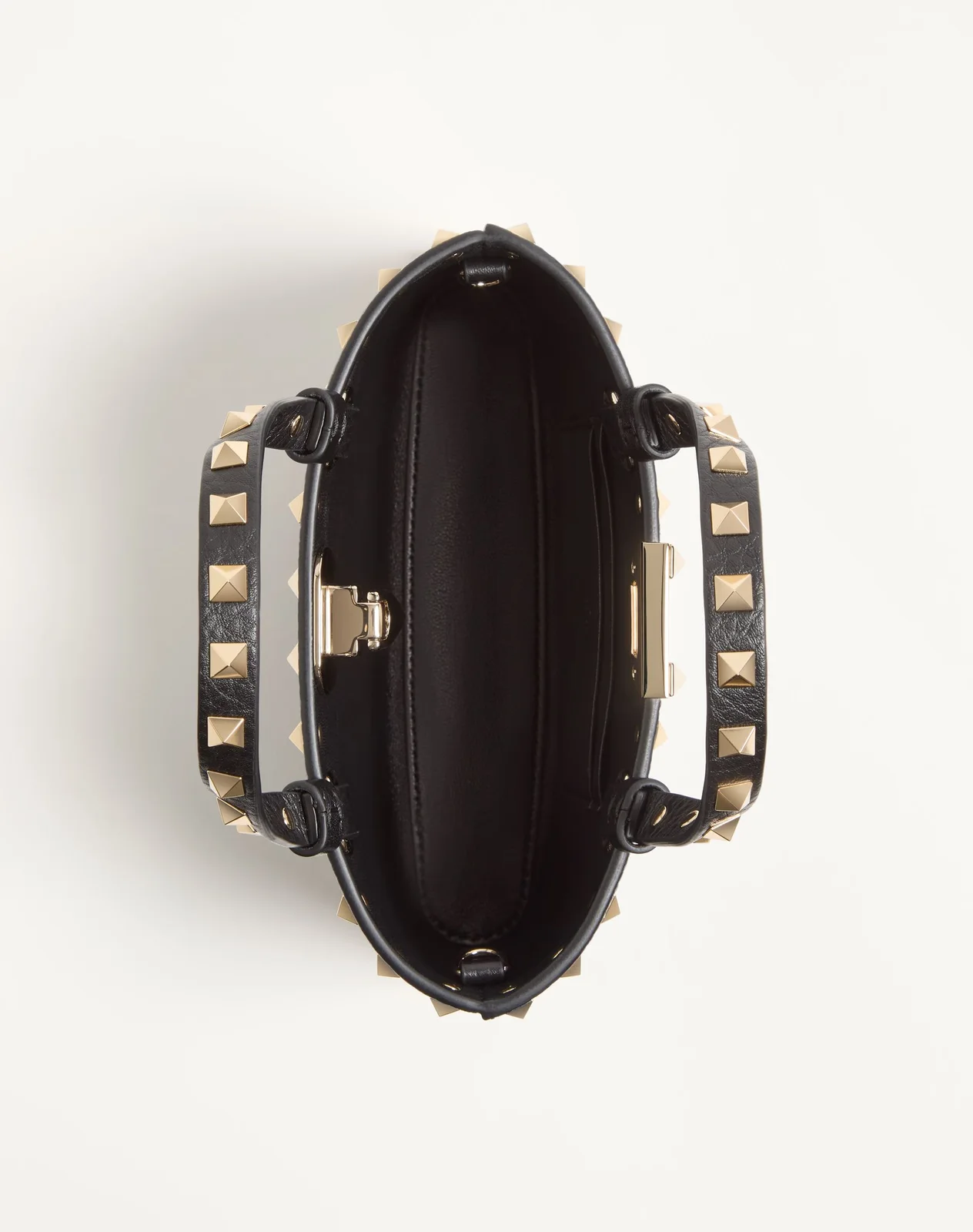 Мини-сумка-тоут Rockstud из зернистой телячьей кожи — фото 6