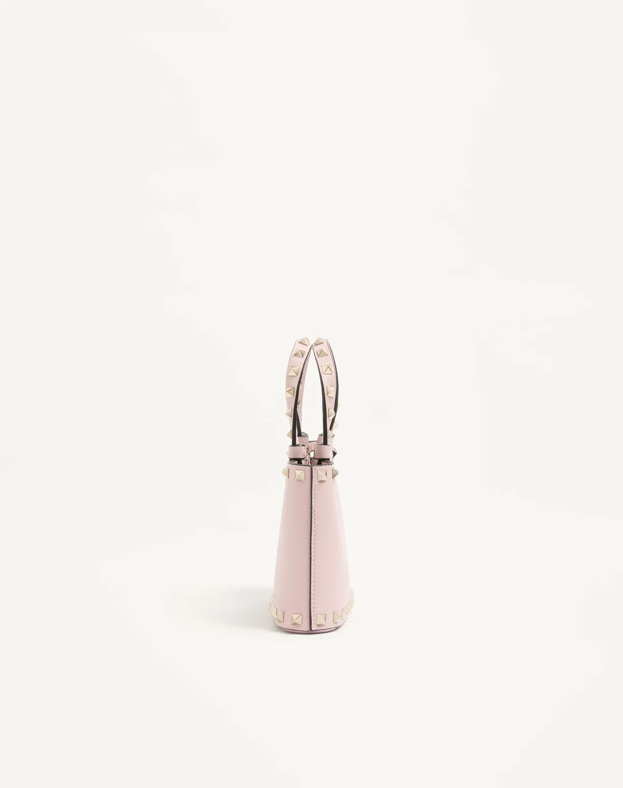 Мини-сумка-тоут Rockstud из зернистой телячьей кожи — фото 4