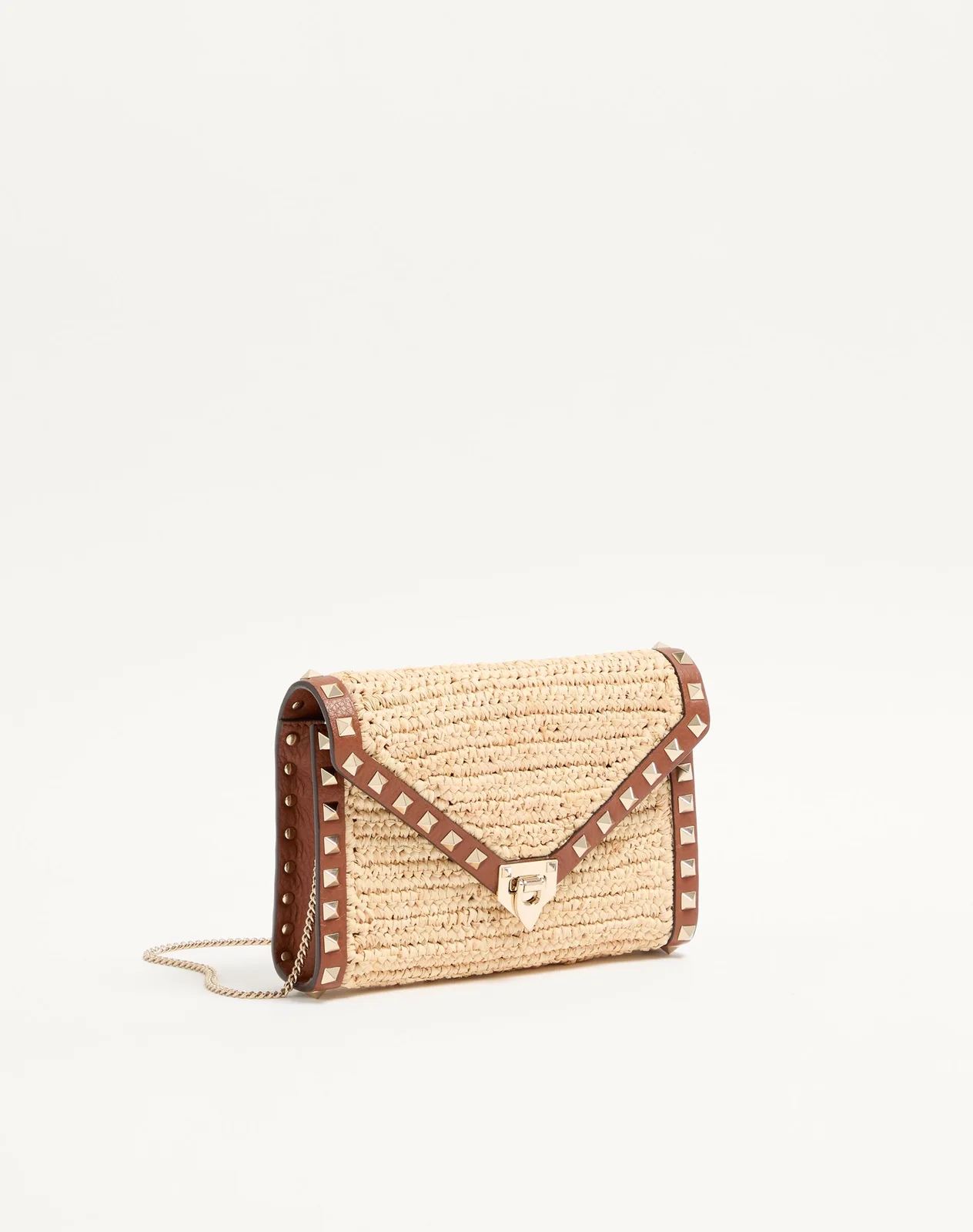 Мини-сумка через плечо Rockstud из рафии — фото 3