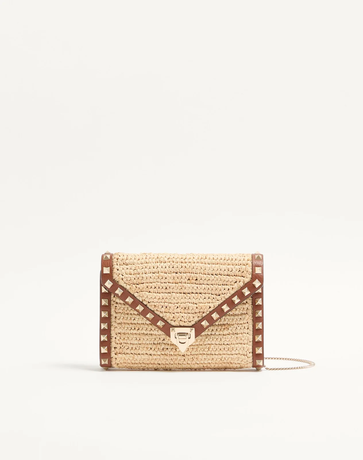 Мини-сумка через плечо Rockstud из рафии — фото 1