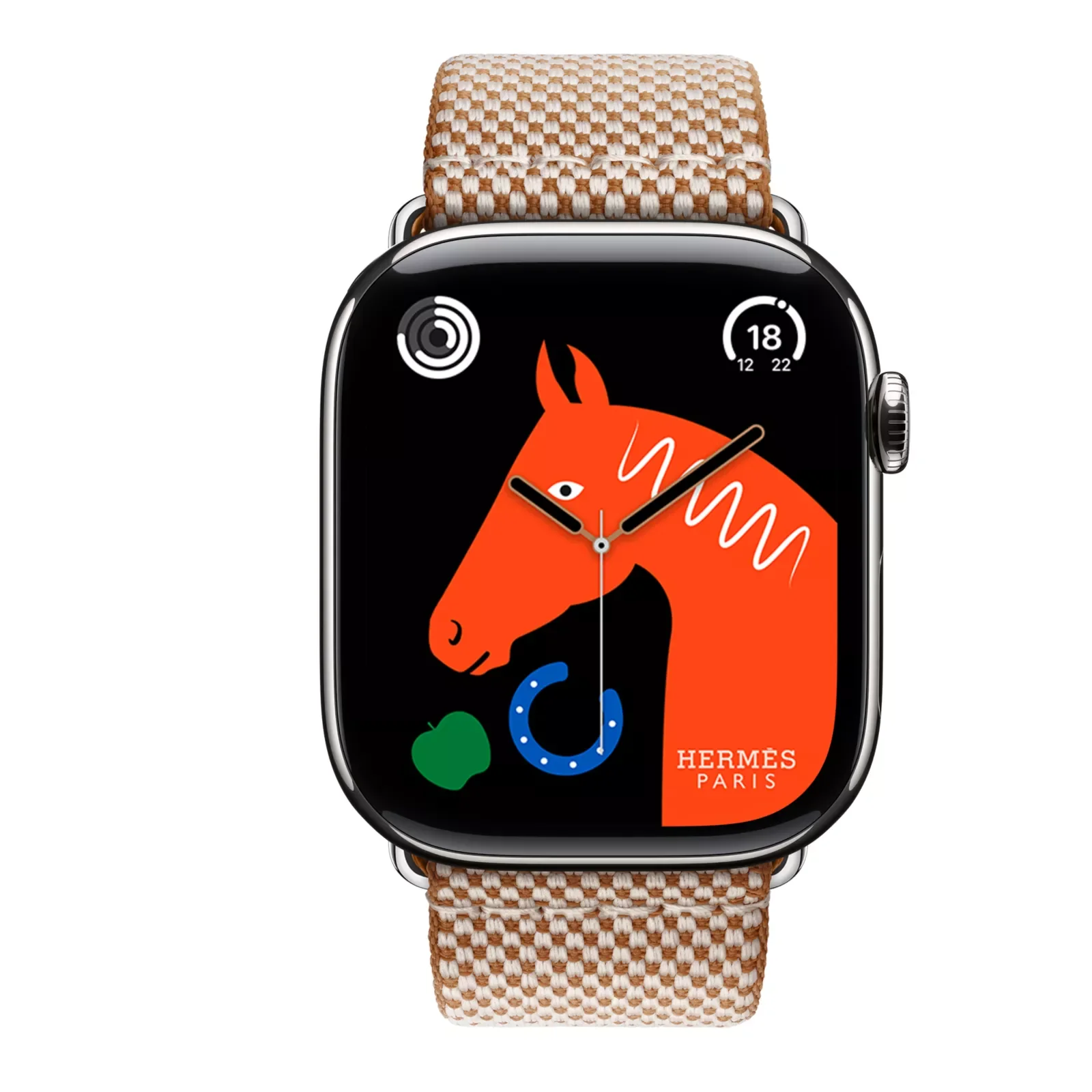 Series 11 Набрать &Apple Watch Hermès 46 Миллиметровая одинарная петля Toile H Ремешок — фото 4
