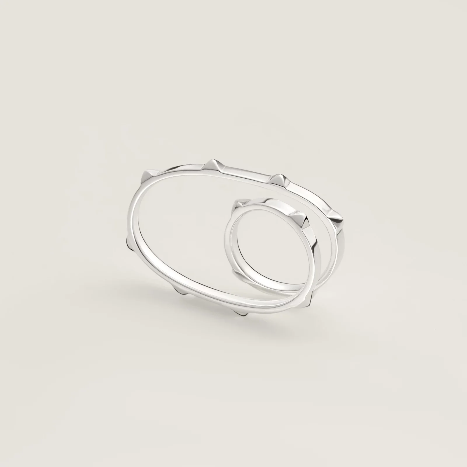 Hermès Clou d'H двойное кольцо — фото 1