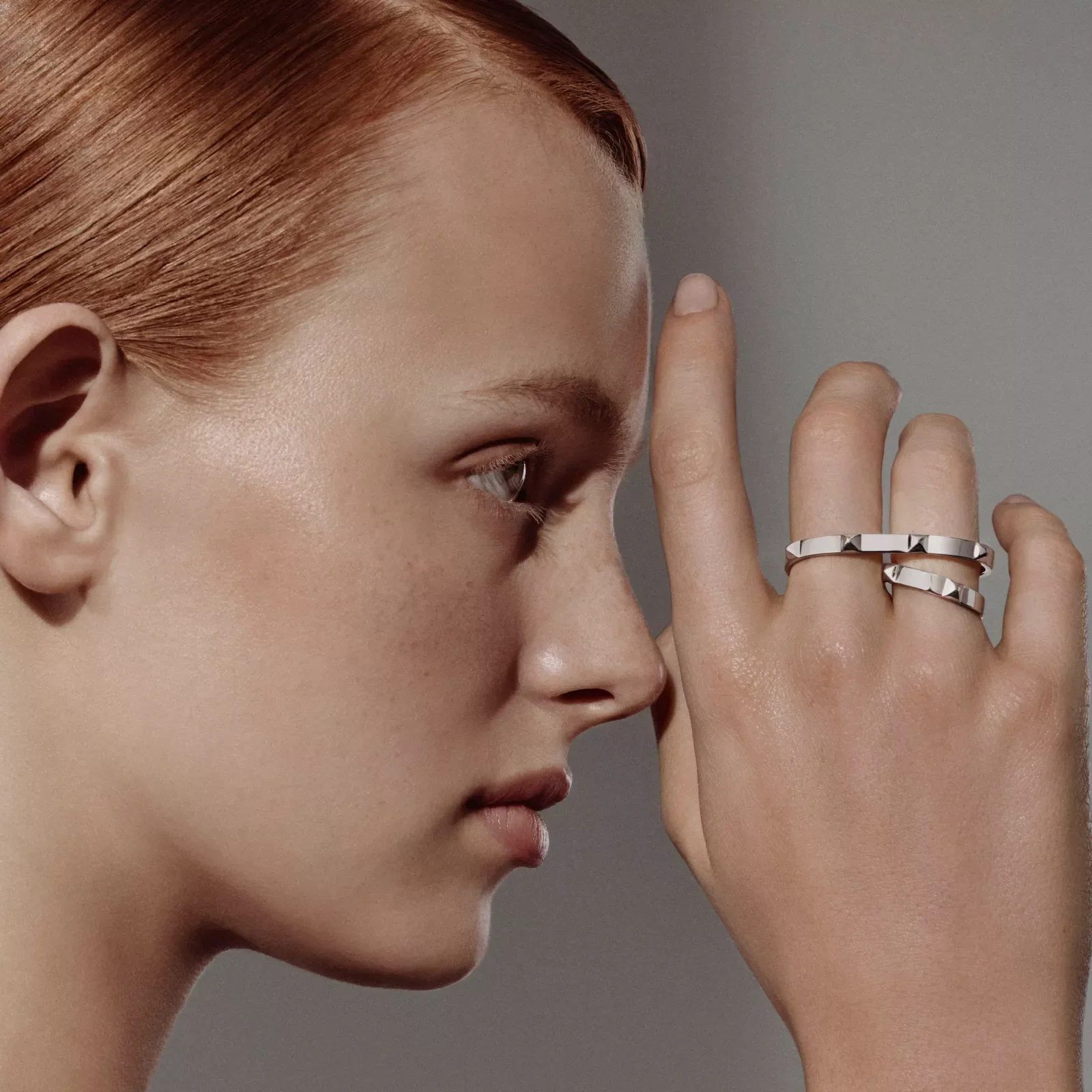 Hermès Clou d'H двойное кольцо — фото 2