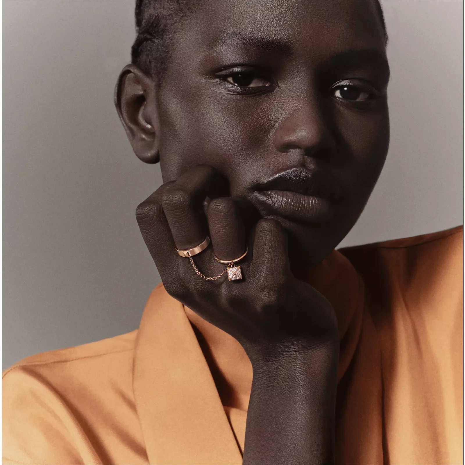 Hermès Clou d'H двойное кольцо — фото 2