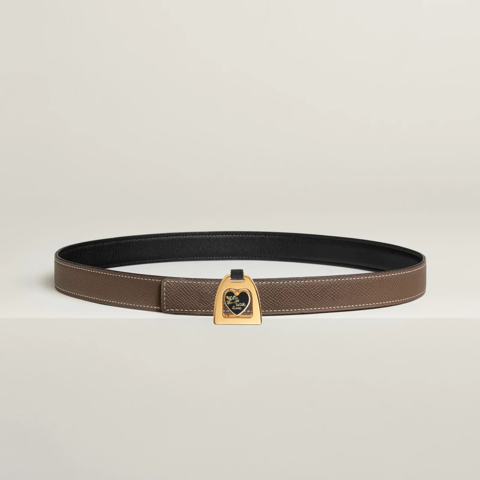 Double Jeu Пряжка и реверсивный кожаный ремень 24 мм                 — фото 1