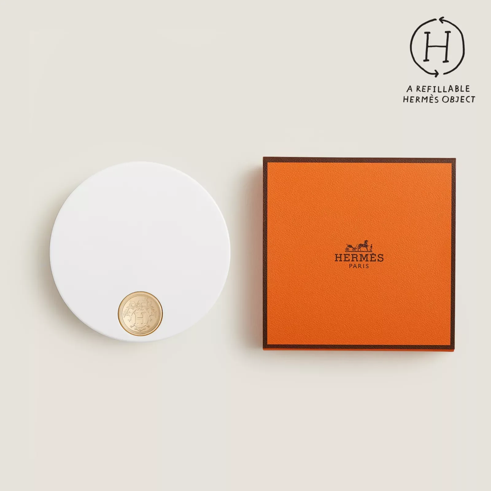 Трицветная пудра-хайлайтер из серии «Hermès Outdoor Makeup» (01№) — фото 3
