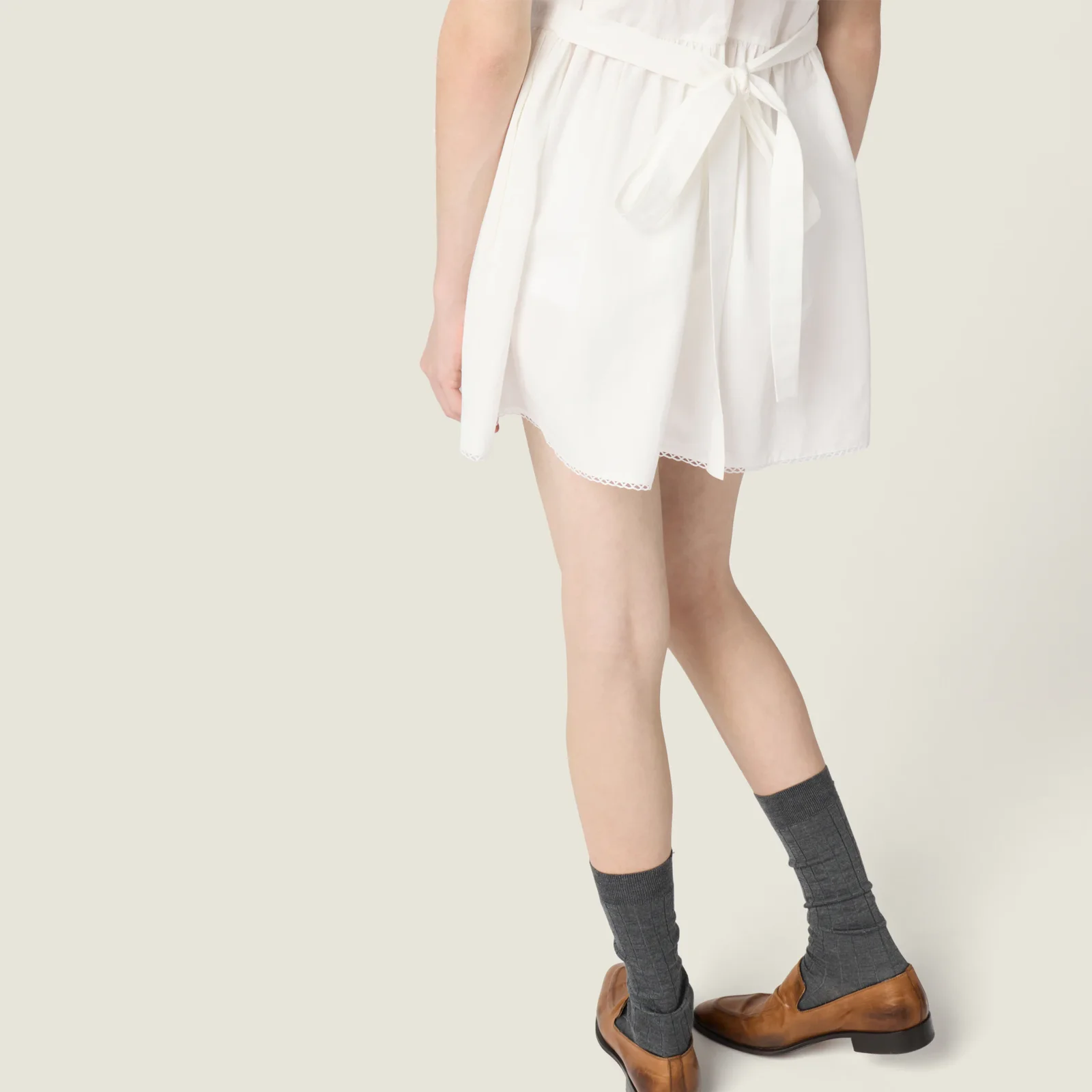 Платье из меланжевой поплины — фото 6