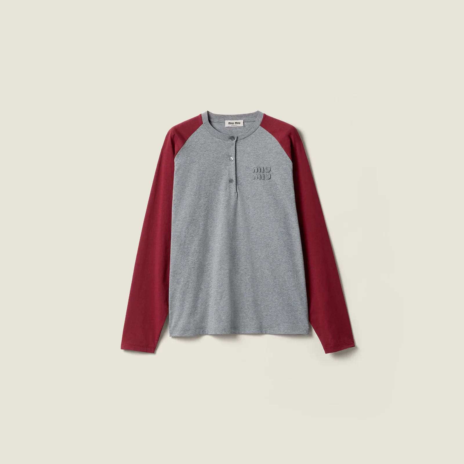 Рубашка Henley ИЗ хлопкового трикотажа — фото 1