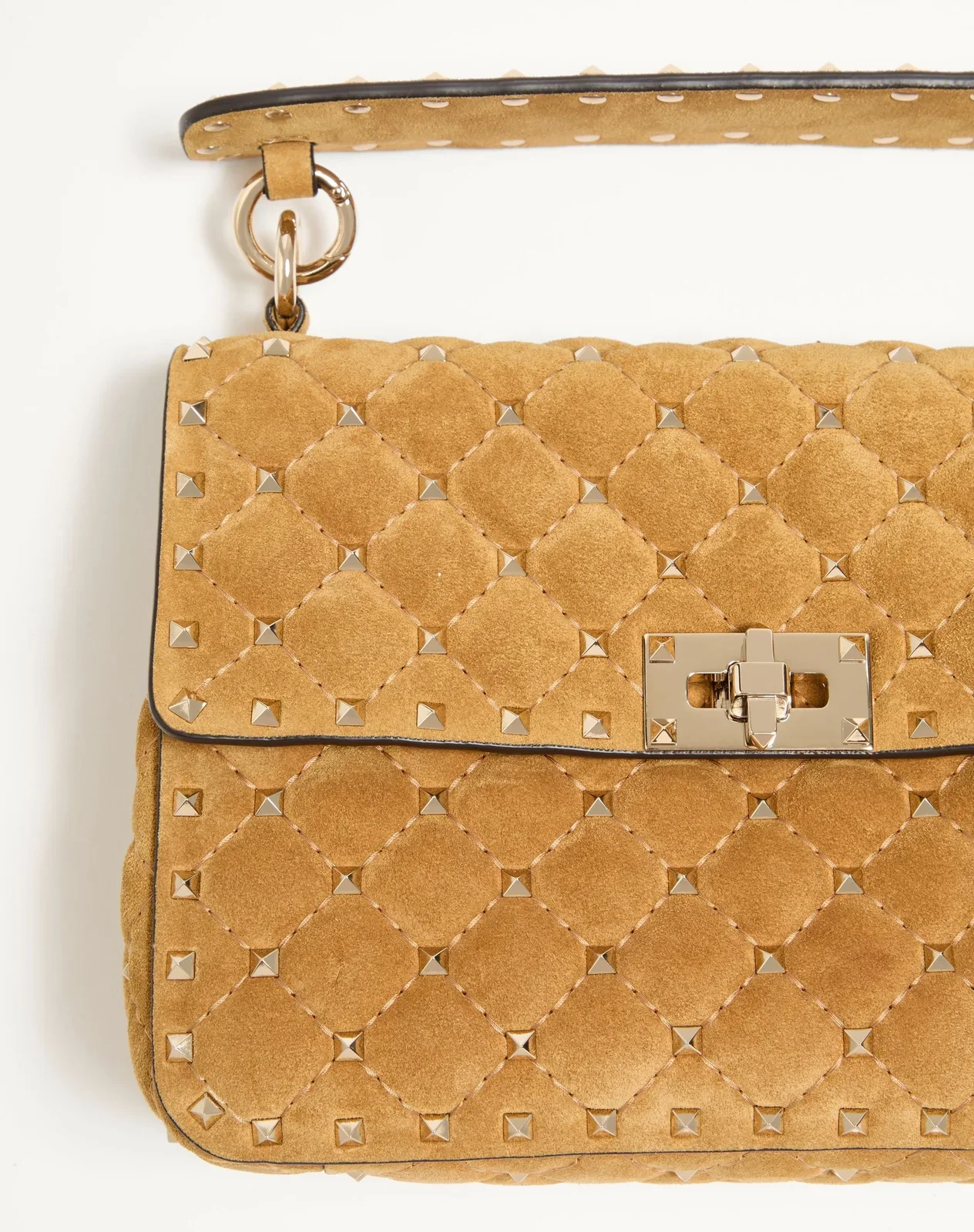 Сумка среднего размера Valentino Garavani Rockstud Spike из замши — фото 8