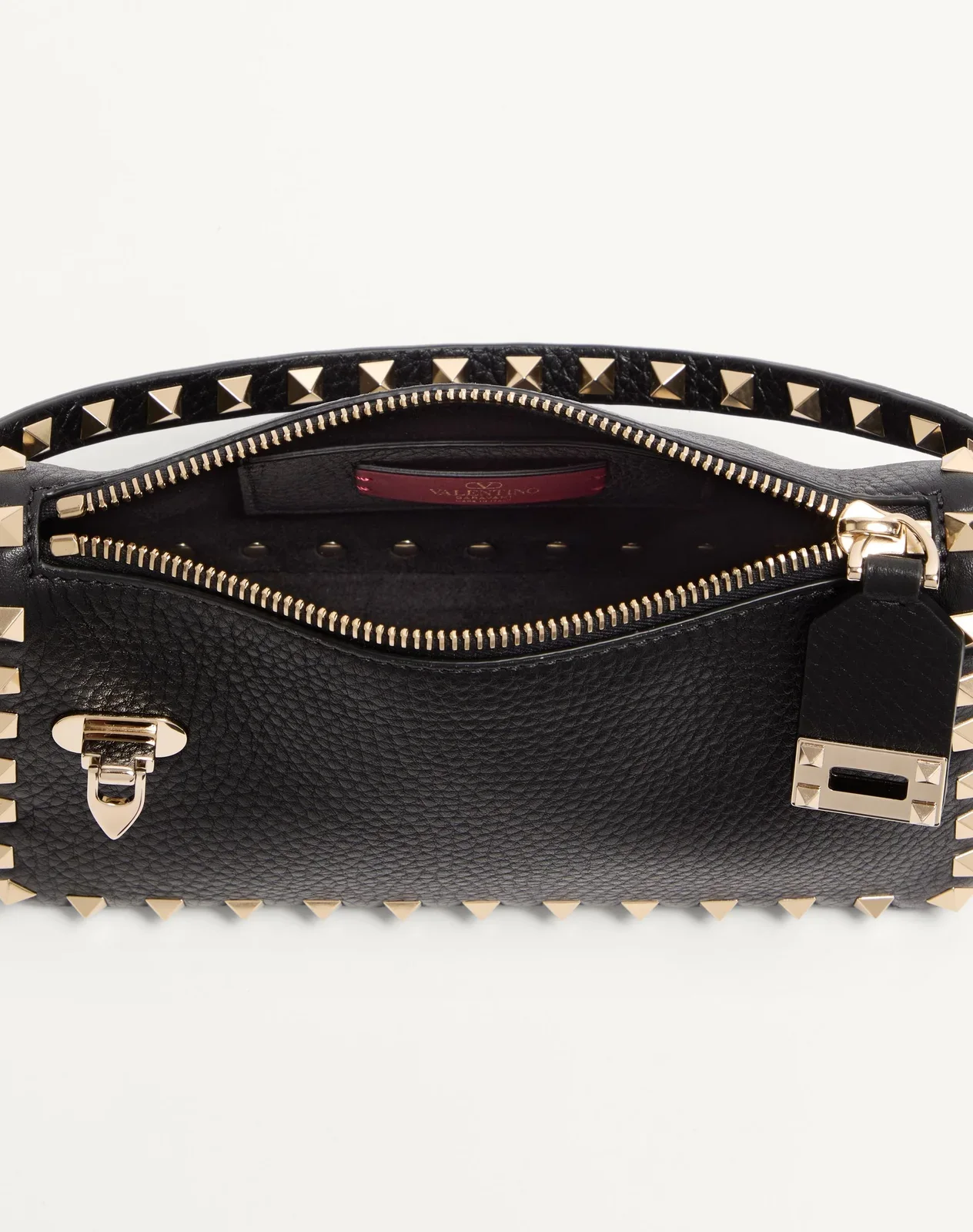 Маленькая сумка через плечо Rockstud из зернистой телячьей кожи — фото 6