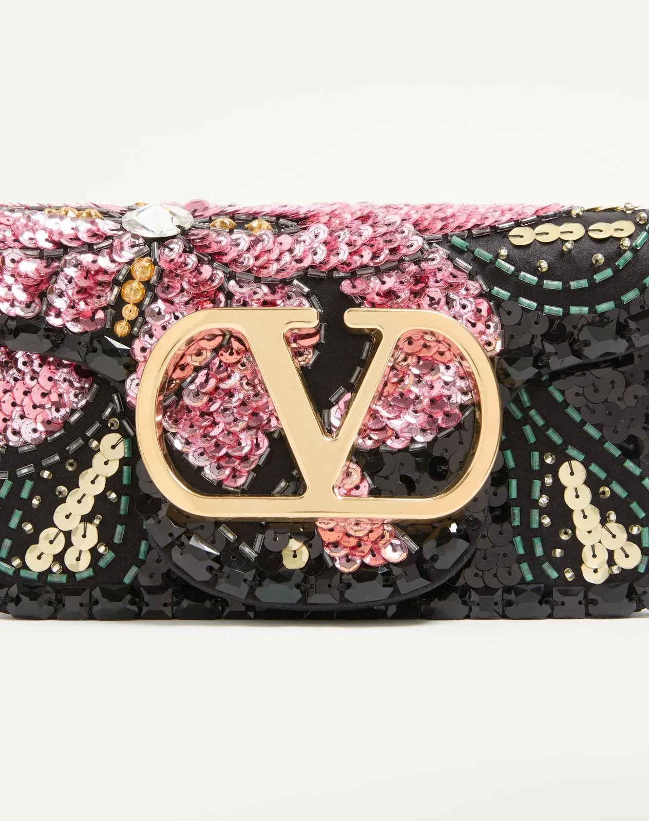 Маленькая сумка через плечо Valentino Garavani Locò с вышивкой — фото 7
