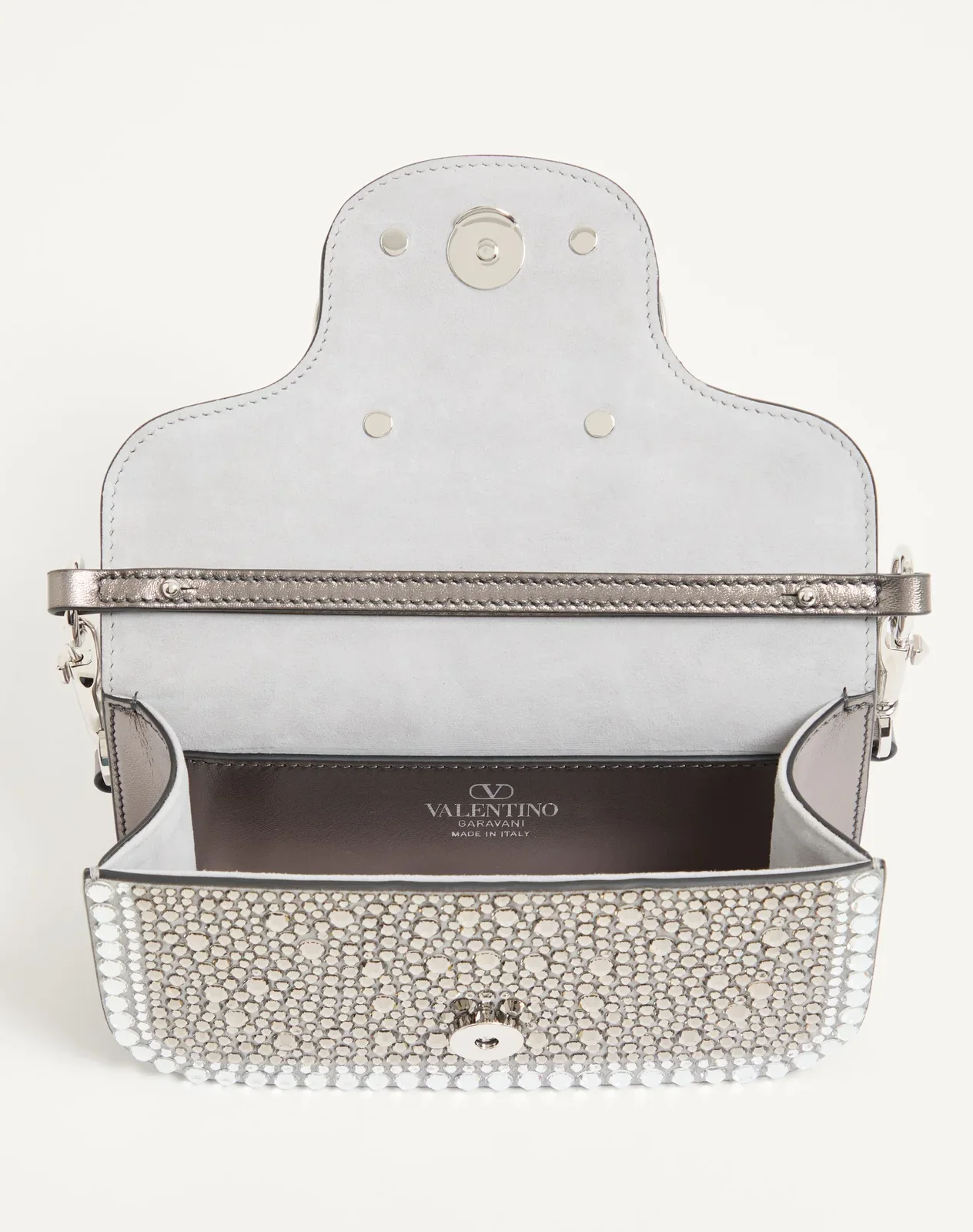 Маленькая сумка через плечо Valentino Garavani Locò со стразами — фото 5
