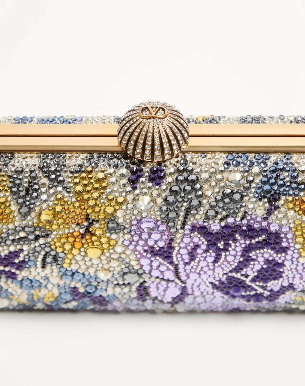 Клатч-минодьер Valentino Garavani Carry Secrets со стразами Flowerism — фото 7