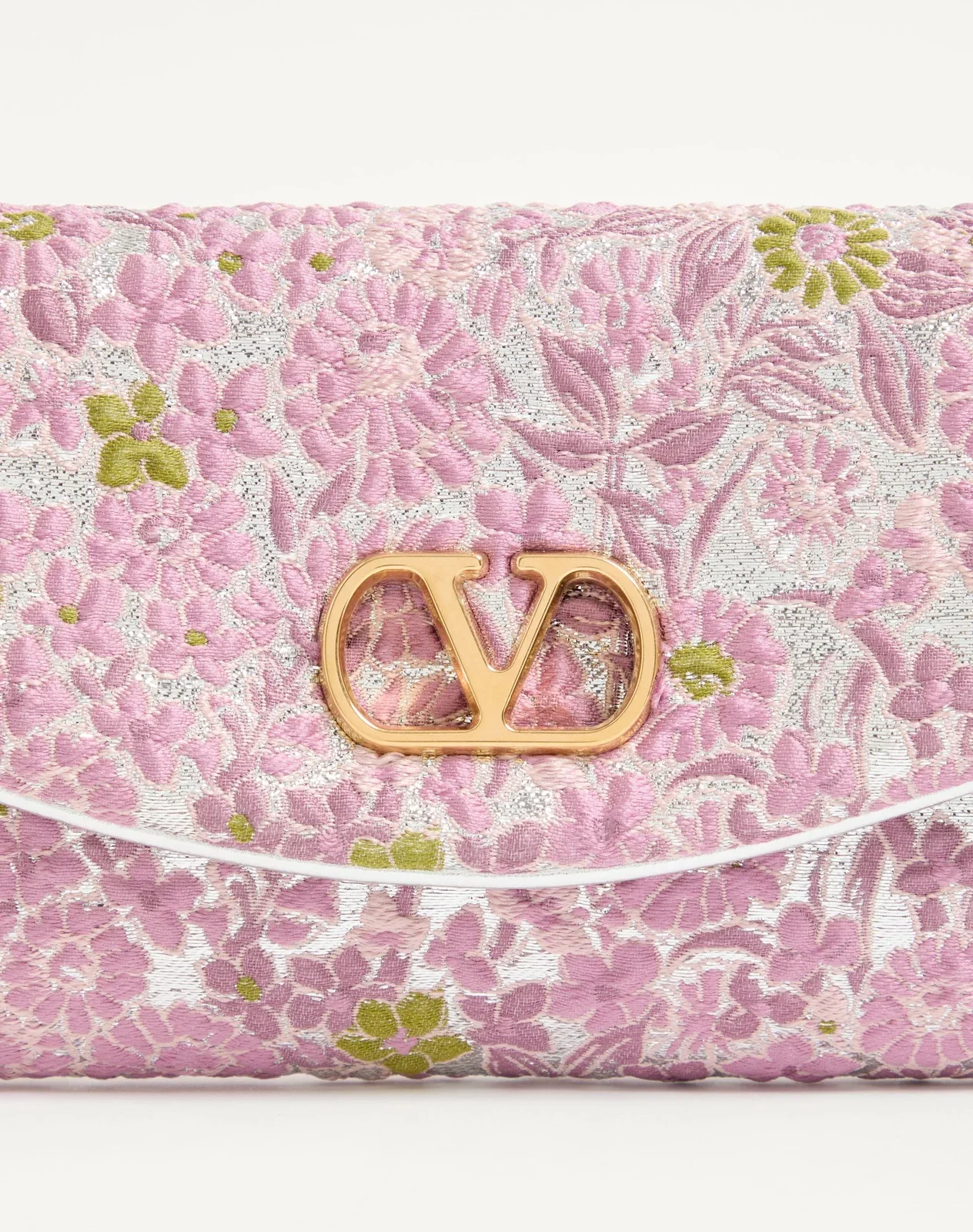 Маленькая сумка через плечо Valentino Garavani DeVain из жаккарда с люрексом — фото 6