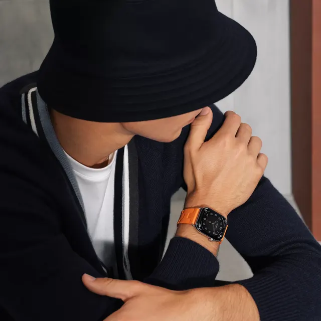 Series 11 Набрать &Apple Watch Hermès 46 Миллиметровая одинарная петля Kilim Складной ремешок на застежке