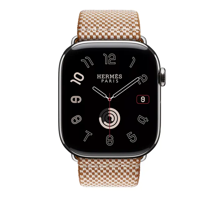 Series 11 Набрать &Apple Watch Hermès 46 Миллиметровая одинарная петля Toile H Ремешок