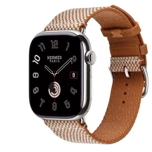 Series 11 Набрать &Apple Watch Hermès 46 Миллиметровая одинарная петля Toile H Ремешок