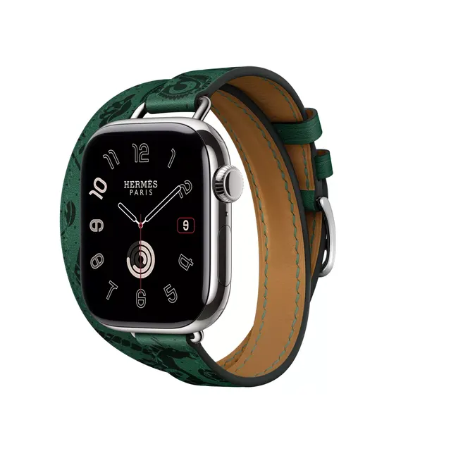 Apple Watch Hermès 42 мм двойная петля Attelage Счастливый зоопарк Bandana Ремешок