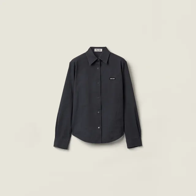 Эластичная поплиновая рубашка