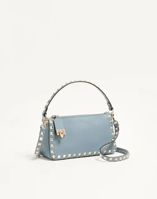 Маленькая сумка через плечо Rockstud из зернистой телячьей кожи