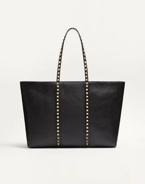 Сумка-тоут Valentino Garavani Rockstud из зернистой телячьей кожи