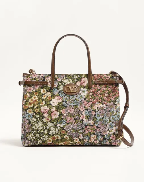 Сумка-тоут среднего размера Valentino Garavani Antibes из жаккарда Après L’Hiver