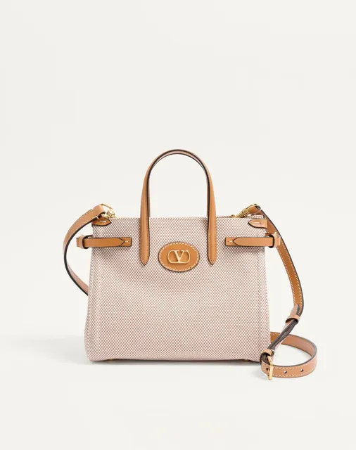 Маленькая сумка-тоут Valentino Garavani Antibes из канваса