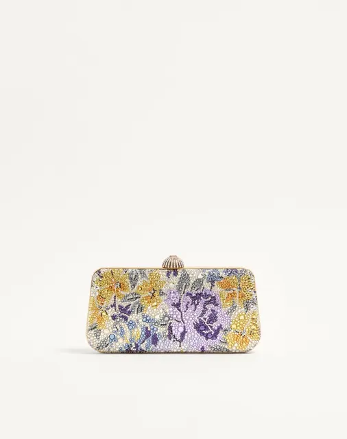 Клатч-минодьер Valentino Garavani Carry Secrets со стразами Flowerism