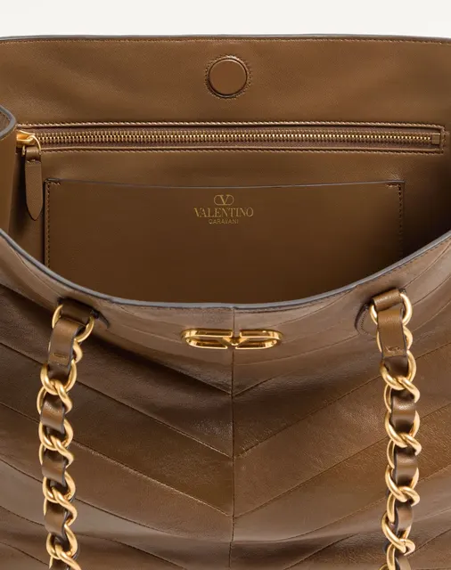 Сумка-тоут Valentino Garavani Laseine из кожи наппа с шевронным узором