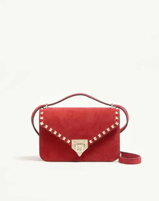 Маленькая сумка через плечо Valentino Garavani Rockstud из замши