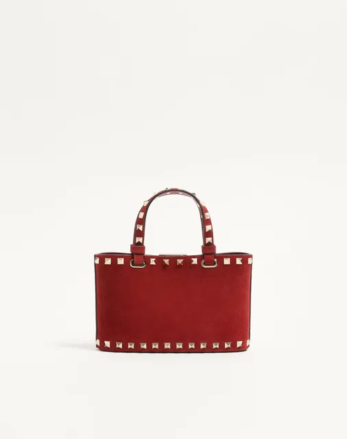 Мини-сумка-тоут Rockstud из замши